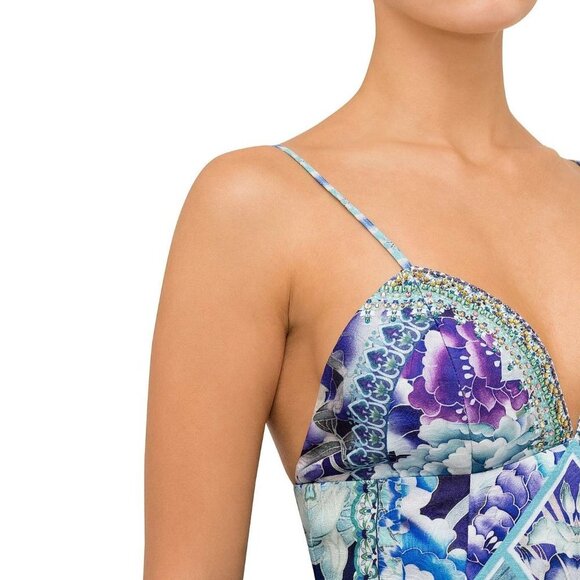 CAMILLA The Blue Market V Neck Fitted Dress Size XS b73 - Picture 8 of 16